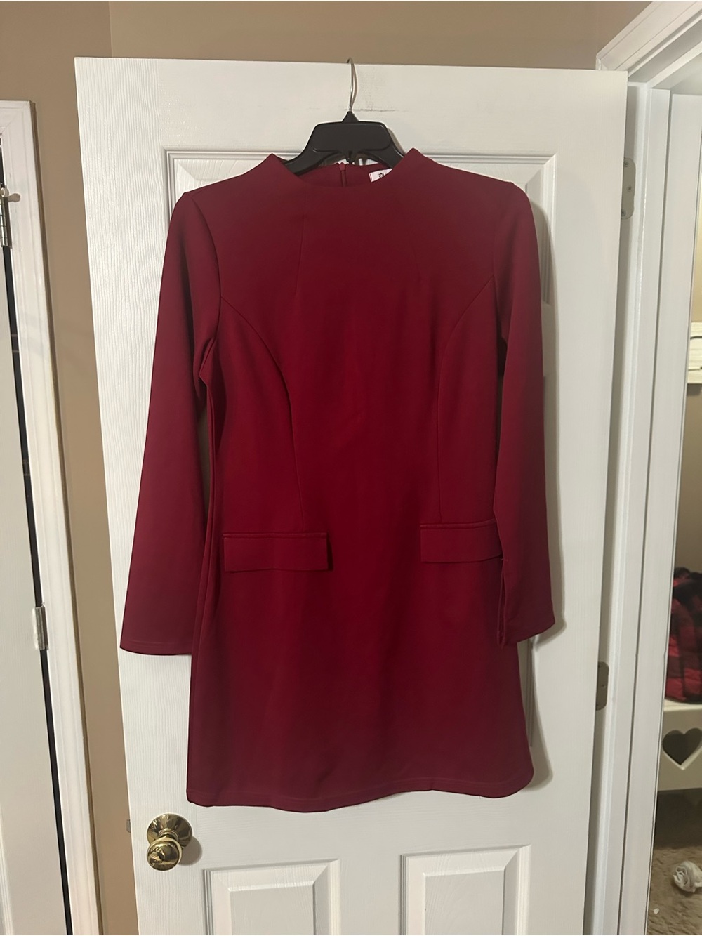 Amazon Women's Burgundy Mini Shift Dress